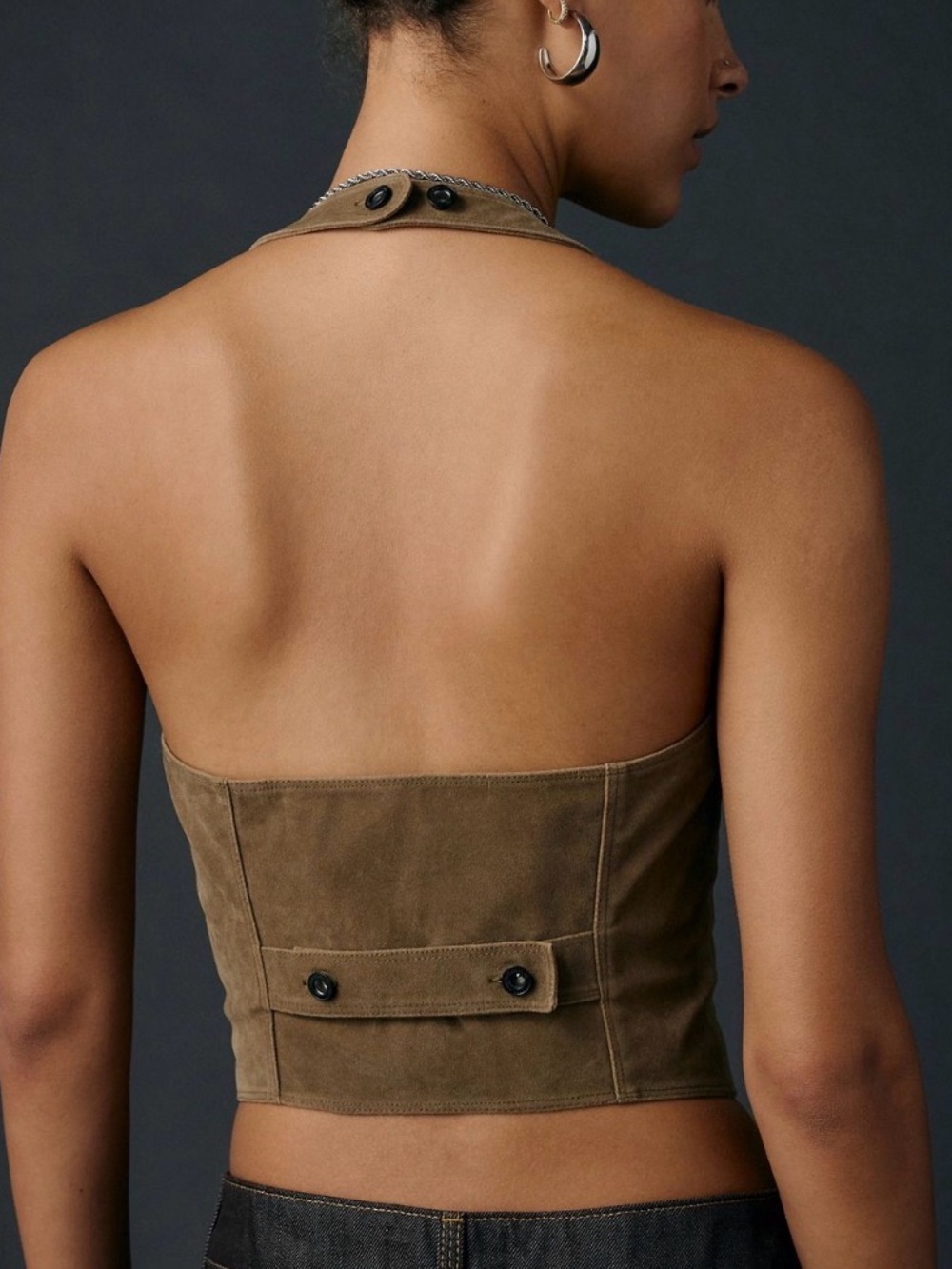 New! BDG Esme cropped halter vest top NWT - Picture 2 of 16